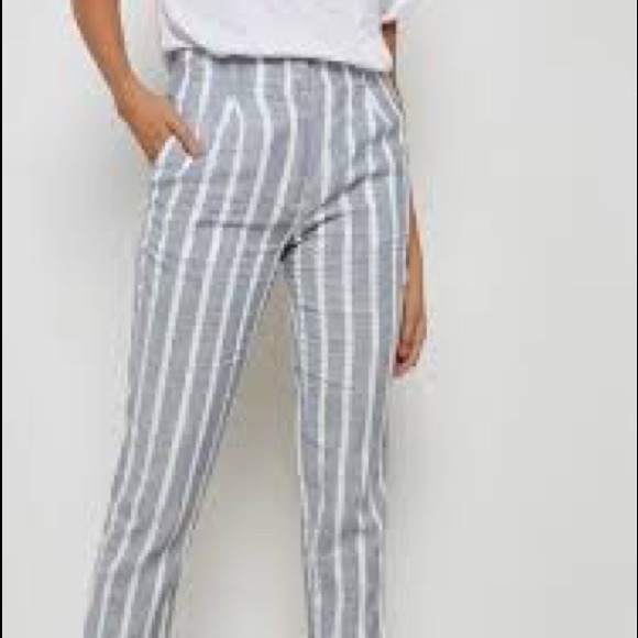 Mango striped pants in blue - Picture 2 of 6